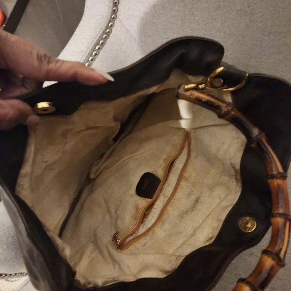 Vintage Gucci Diana Hobo bamboo leather purse - Picture 6 of 7